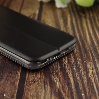  Чехол-книга для Samsung A51 (2020)/отдел под пластик.карту,силикон/ черный 