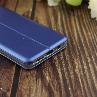  Чехол-книга для Samsung A71 (2020)/отдел под пластик.карту,силикон/ синий 