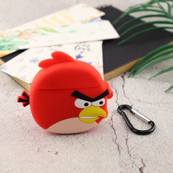  Чехол для AirPods 1/2 Angry Birds красный 