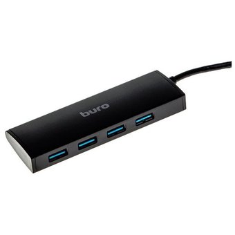  Разветвитель USB 3.0 Buro BU-HUB4-0.5-U3.0 4порт. черный 