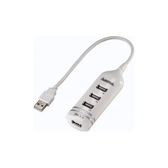  Разветвитель USB 2.0 Hama Round1:4 4порт. белый (00039788) 