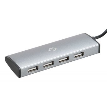  Разветвитель USB-C Digma HUB-4U2.0-UC-DS 4порт. серебристый 