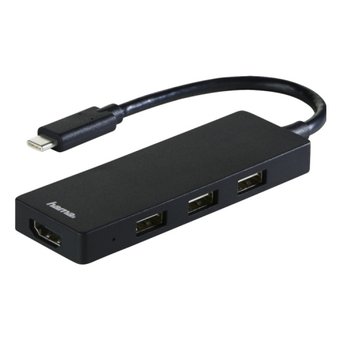  Разветвитель USB-C Hama 3порт. черный (00054144) 