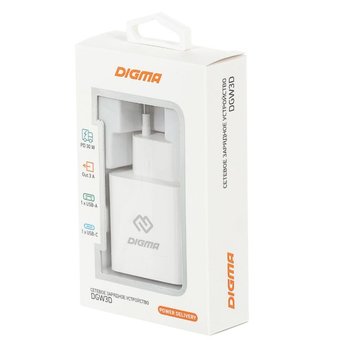  СЗУ Digma DGW3D 3A PD+QC универсальное белый (DGW3D0F110WH) 