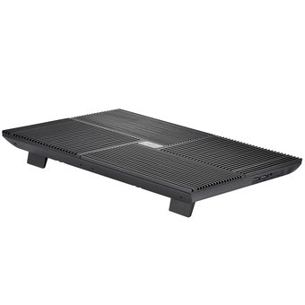  Подставка для ноутбука Deepcool MULTI CORE X8 черный (MULTICOREX8) 17"381x268x29мм 23дБ 2xUSB 4x 100ммFAN 1290г алюминий/пластик 