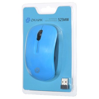  Мышь Oklick 525MW голубой USB 