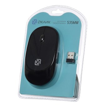  Мышь Oklick 535MW черный/черный USB 