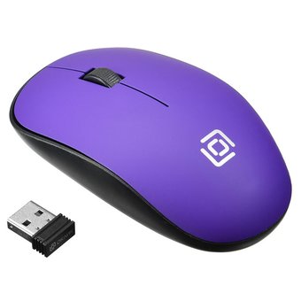  Мышь Oklick 515MW черный/пурпурный USB 