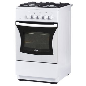  Плита Flama FG 24028 W белый (без крышки) реш.чугун 