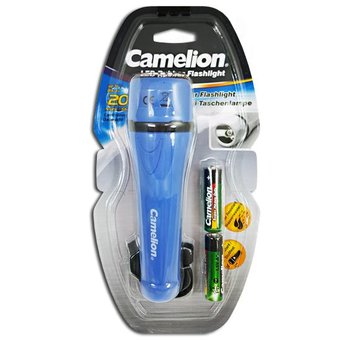  Фонарь ручной Camelion LED Gummi Taschenlampe, 45Lm, 2AA (PT1L2AA-2R6PBP) 