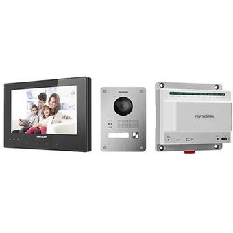  Видеодомофон Hikvision DS-KIS701 серебристый 