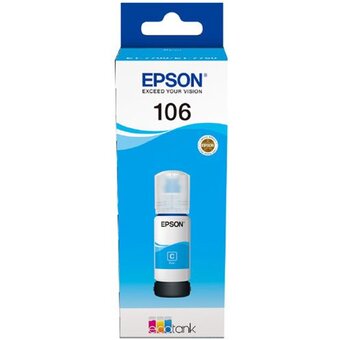  Картридж струйный Epson 106C C13T00R240 голубой (70мл) для Epson L7160/7180 