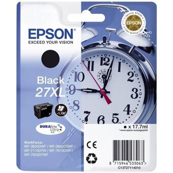  Картридж струйный Epson T2711 C13T27114022 черный (17.7мл) для Epson WF7110/7610/7620 