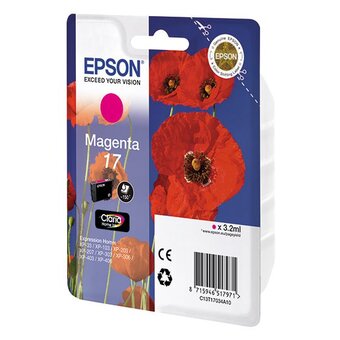  Картридж струйный Epson T1704 C13T17044A10 желтый (3.2мл) для Epson XP33/203/303 