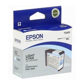  Картридж струйный Epson T5805 C13T580500 светло-голубой (80мл) для Epson St Pro 3800 