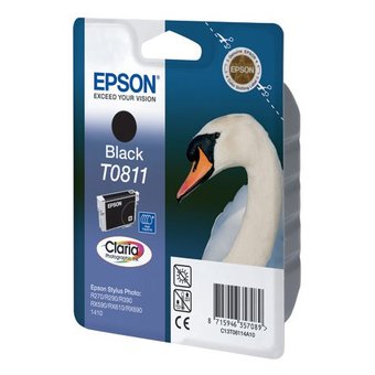  Картридж струйный Epson T0811 C13T11114A10 черный (11.1мл) для Epson R270/290/RX590 