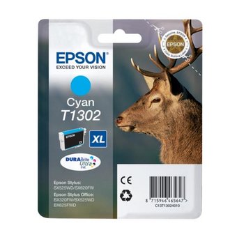  Картридж струйный Epson T1302 C13T13024012 голубой (10.1мл) для Epson B42WD 