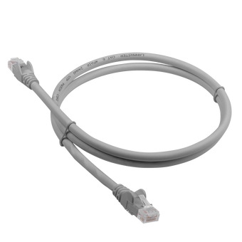  Патч-корд медный Lanmaster LAN-PC45/U6-2.0-GY серый вилка RJ-45-вилка RJ-45 кат.6 2м LSZH 