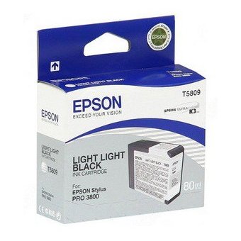  Картридж струйный Epson T5809 C13T580900 светло-серый (80мл) для Epson St Pro 3800 