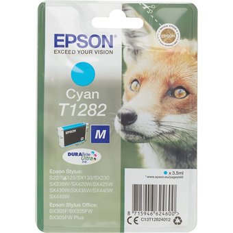  Картридж струйный Epson T1282 C13T12824012 голубой (3.5мл) для Epson S22/SX125 