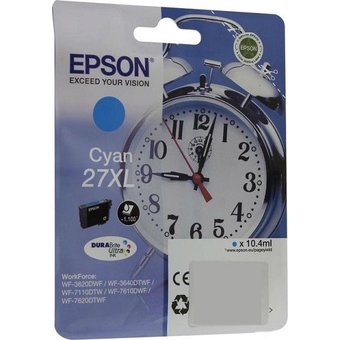  Картридж струйный Epson T2712 C13T27124022 голубой (10.4мл) для Epson WF7110/7610/7620 