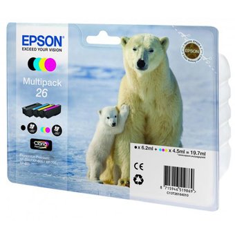  Картридж струйный Epson T2616 C13T26164010 4цв. набор для Epson XP-600/700/800 