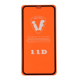 Защитное стекло 2.5D Full Cover+Full Glue для iPhone XR/11 Черная рамка тех.пак. 