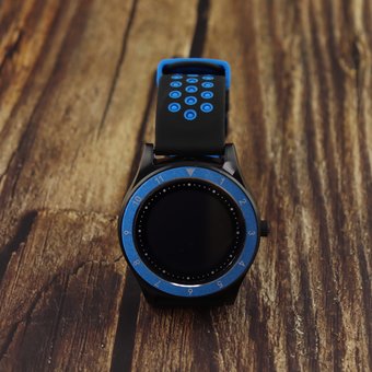  Смарт часы No brand R10 чёрный/синий 