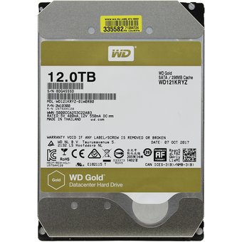  Жесткий диск WD Original SATA-III 12Tb WD121KRYZ Gold (7200rpm) 256Mb 3.5" 