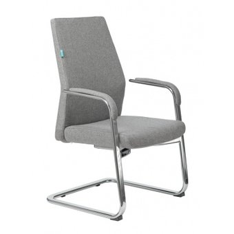  Кресло Бюрократ _JONS-LOW-V/CASHGREY на полозьях серый 