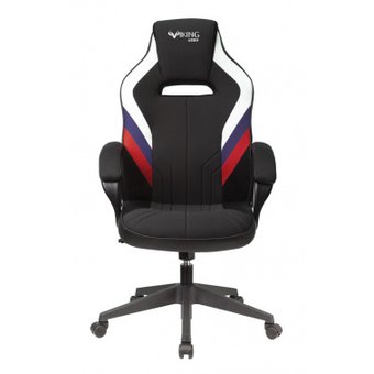  Кресло игровое Бюрократ Viking 3 Aero RUS белый/синий/красный черный искусст.кожа/ткань 