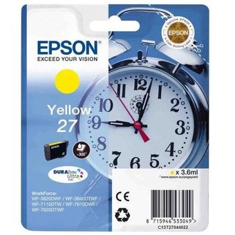  Картридж струйный Epson T2702 C13T27044022 желтый (3.6мл) для Epson WF7110/7610/7620 