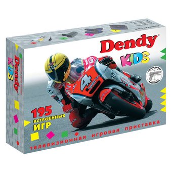  Игровая консоль Dendy Kids черный +контроллер в комплекте 195 игр 