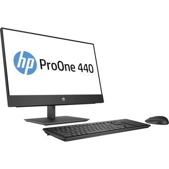  Моноблок HP ProOne 440 G5 7EM68EA 23.8" Full HD i7 9700T (2)/8Gb/1Tb/UHDG 630/DVDRW/CR/Free DOS/GbitEth/WiFi/BT/150W/клав/мышь/черный 