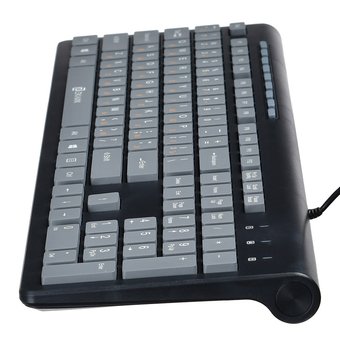  Клавиатура Oklick 480M черный/серый USB slim Multimedia 