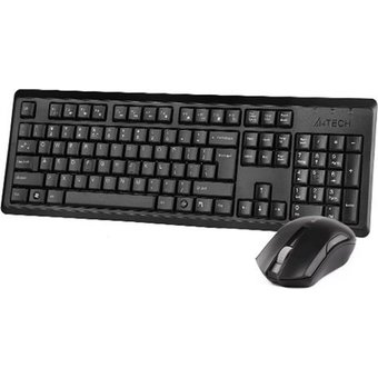  Клавиатура + мышь A4 V-Track 4200N клав:черный мышь:черный USB беспроводная 