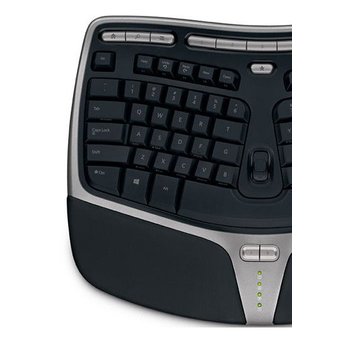  Клавиатура Microsoft 4000 черный/серебристый USB Multimedia Ergo (подставка для запястий) 