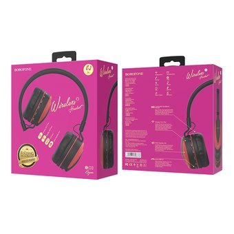  УЦ Наушники bluetooth полноразмерные Borofone BO3 Rhyme, red (ПУ) 