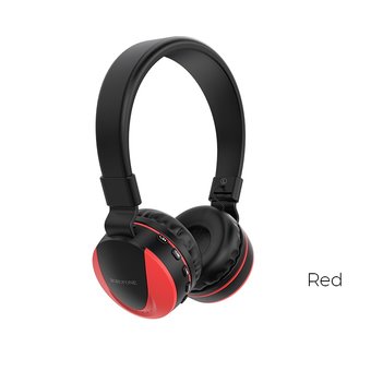  УЦ Наушники bluetooth полноразмерные Borofone BO3 Rhyme, red (ПУ) 