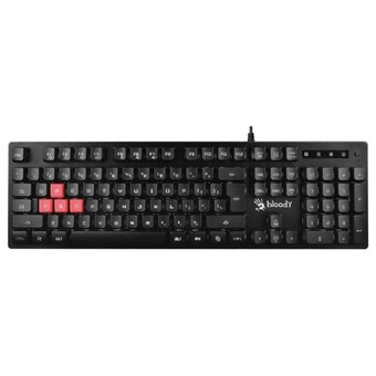  Клавиатура A4 Bloody B160N черный USB for gamer LED 