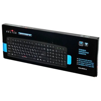  Клавиатура Oklick 100M черный USB 
