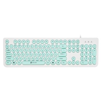  Клавиатура Oklick 400MR белый/мятный USB slim Multimedia 