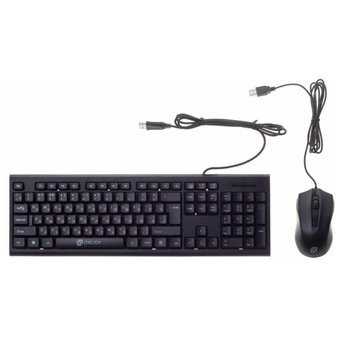  Клавиатура + мышь Oklick 630M клав:черный мышь:черный USB 