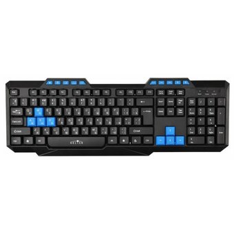  Клавиатура Oklick 750G FROST WAR черный/черный USB Multimedia for gamer 