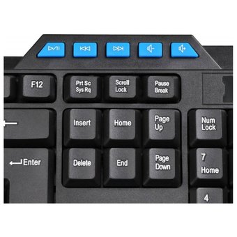  Клавиатура Oklick 750G FROST WAR черный/черный USB Multimedia for gamer 