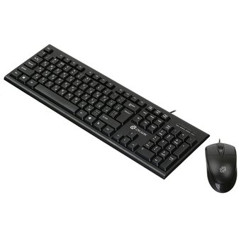  Клавиатура + мышь Oklick 640M клав:черный мышь:черный USB 