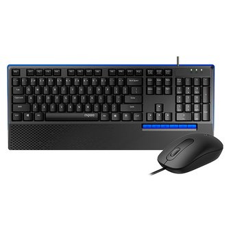  Клавиатура + мышь Rapoo NX2000 клав:черный мышь:черный USB Multimedia 
