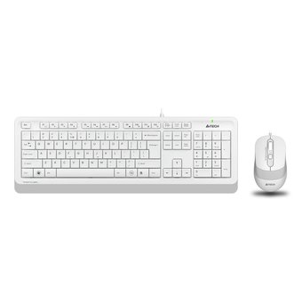  Клавиатура + мышь A4 Fstyler F1010 клав:белый/серый мышь:белый/серый USB Multimedia 