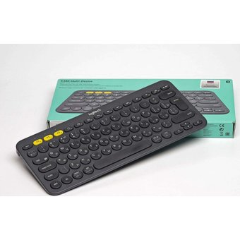  Клавиатура Logitech Multi-Device K380 (920-007584) темно-серый беспроводная BT slim Multimedia для ноутбука 