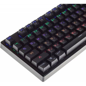  Клавиатура Oklick 940G VORTEX механическая черный USB for gamer LED 